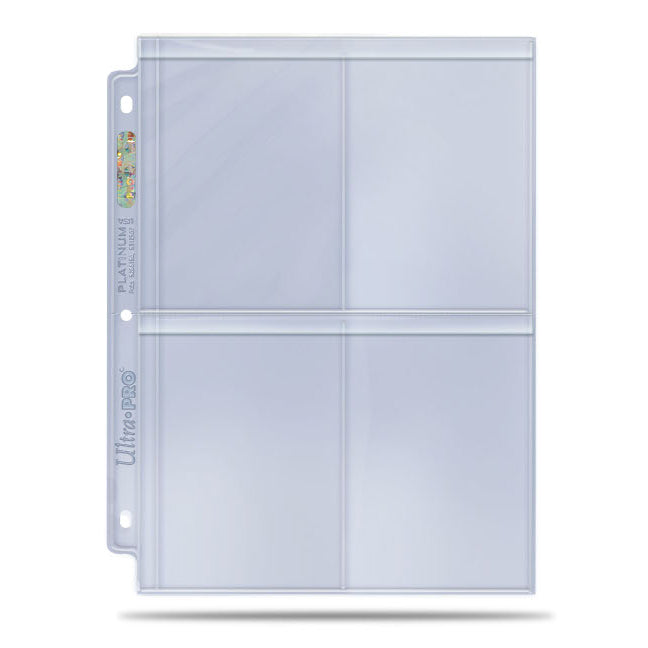 Ultra Pro 4-Pocket Secure Binder Pages For Toploaders Platinum Series (100)