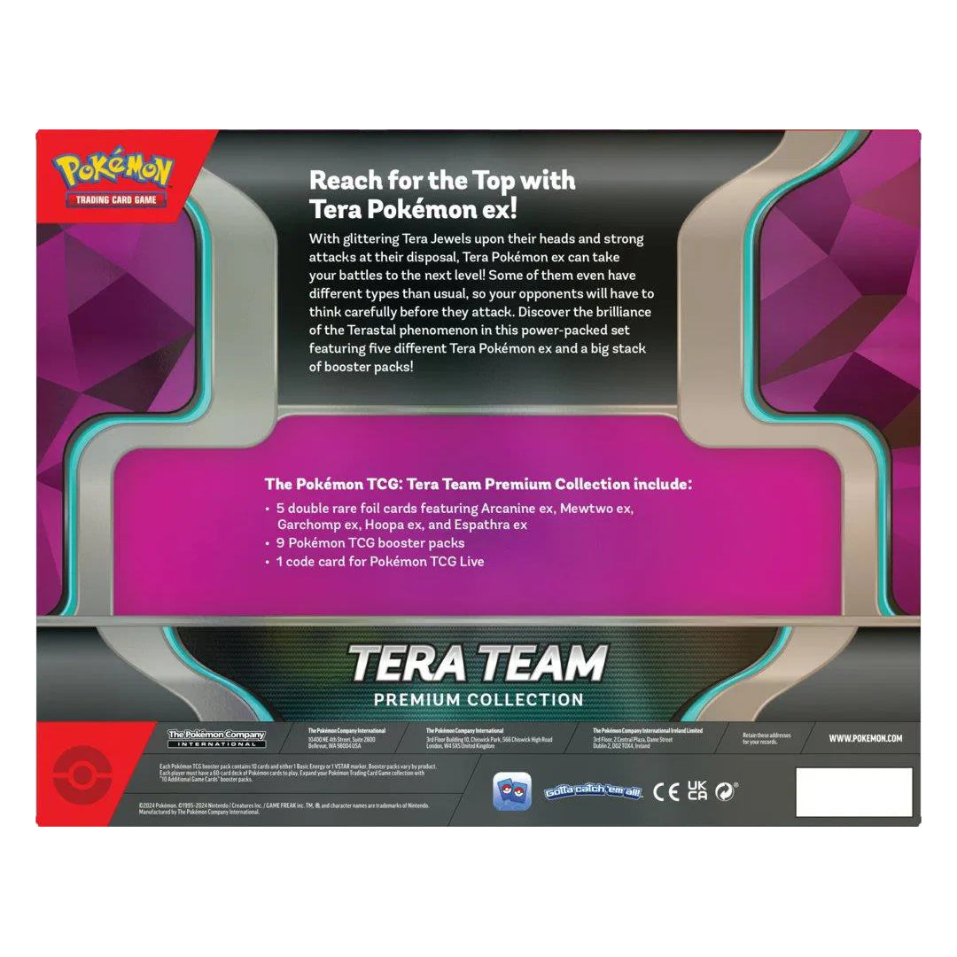 Pokemon Tera Team Premium Collection Back