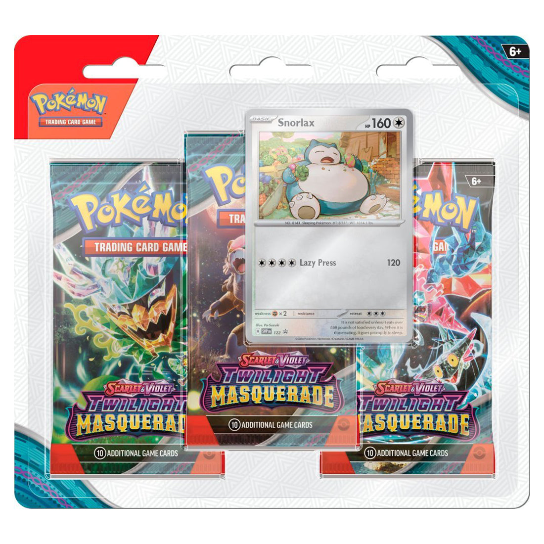 Pokemon Twilight Masquerade 3 Pack Blister Snorlax Promo SVP122