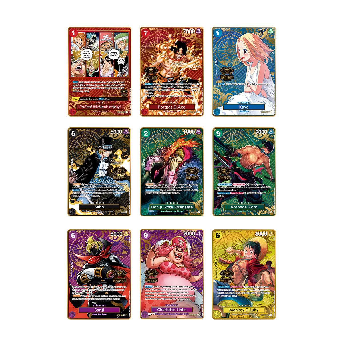 One Piece Japanese 2nd Anniversary Set Cards
