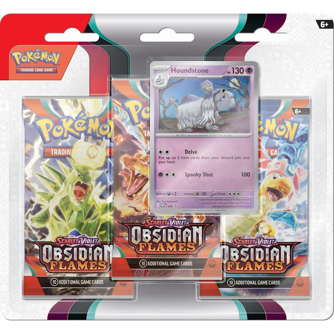 Pokemon Obsidian Flames 3 Pack Blister Houndstone Promo SVP042