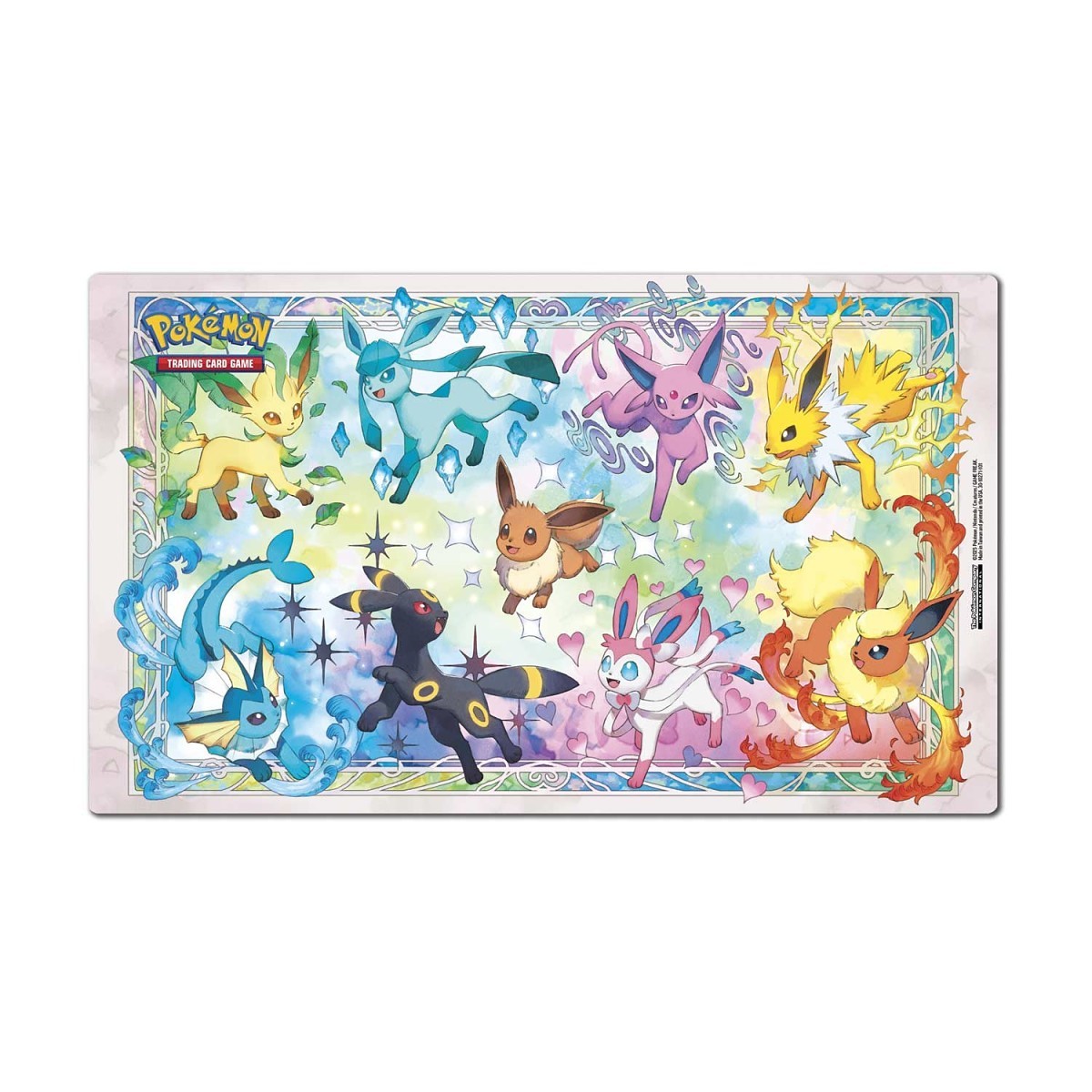 Pokemon Eeveelutions Playmat from Prismatic Evolutions Super Premium Collection