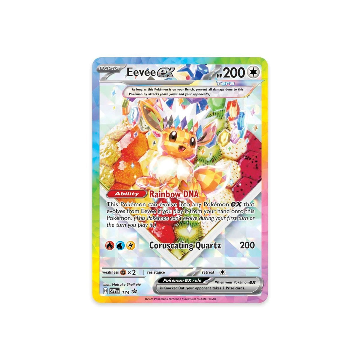 Pokemon Eevee ex Promo Card from Prismatic Evolutions Super Premium Collection SVP174