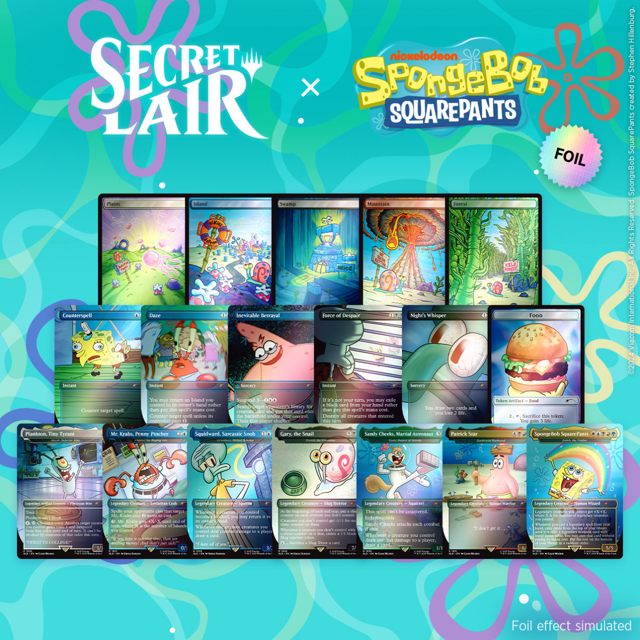 MTG SpongeBob Secret Lair Foil Bundle