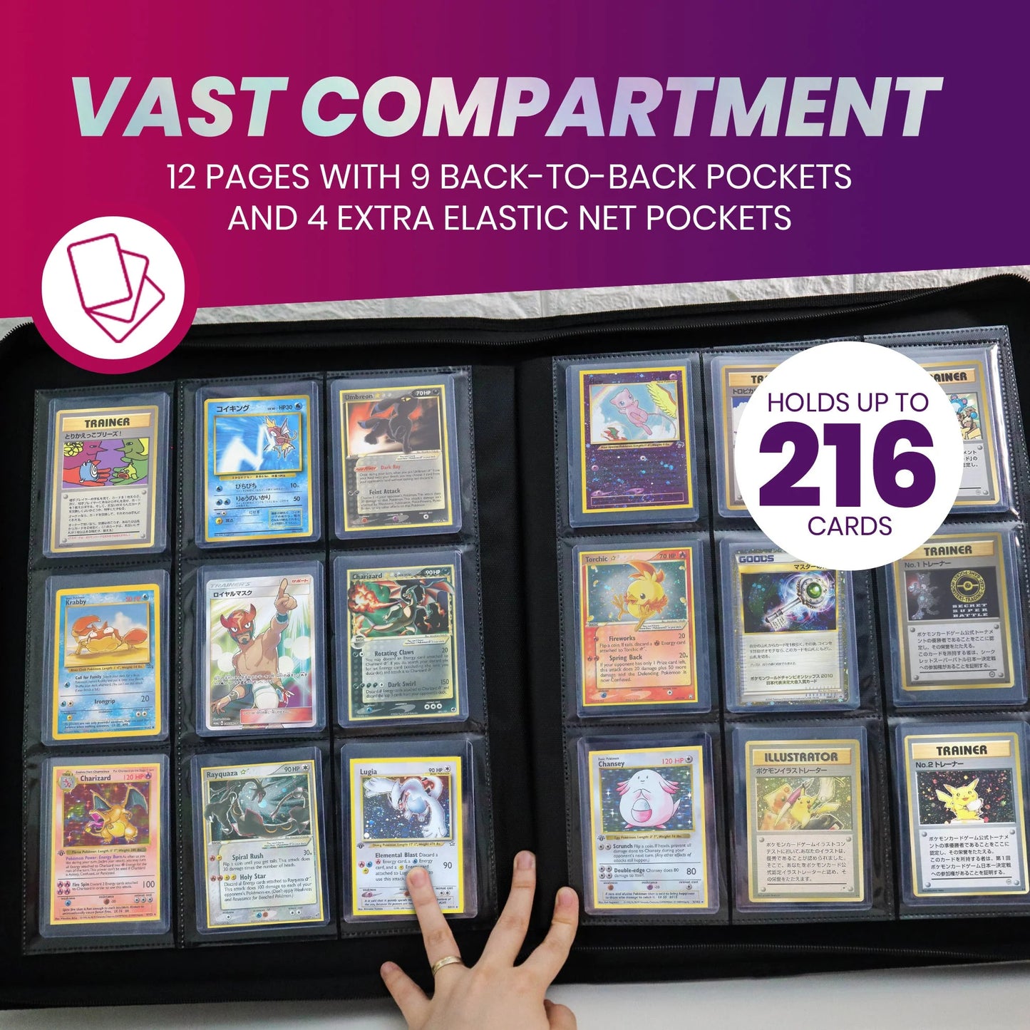9-Pocket Binder for Toploaded cards