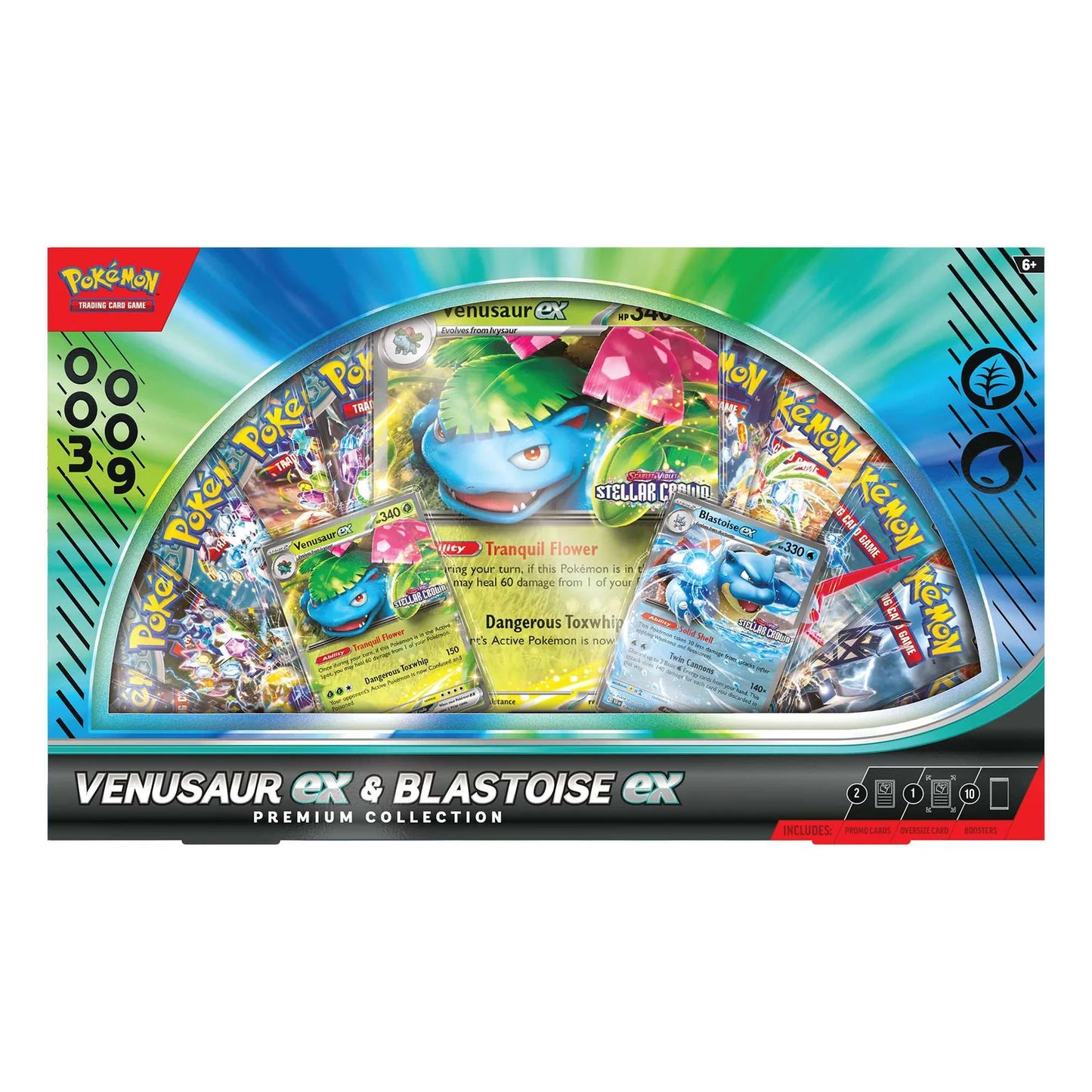 Pokemon Venusaur ex & Blastoise ex Premium Collection Front