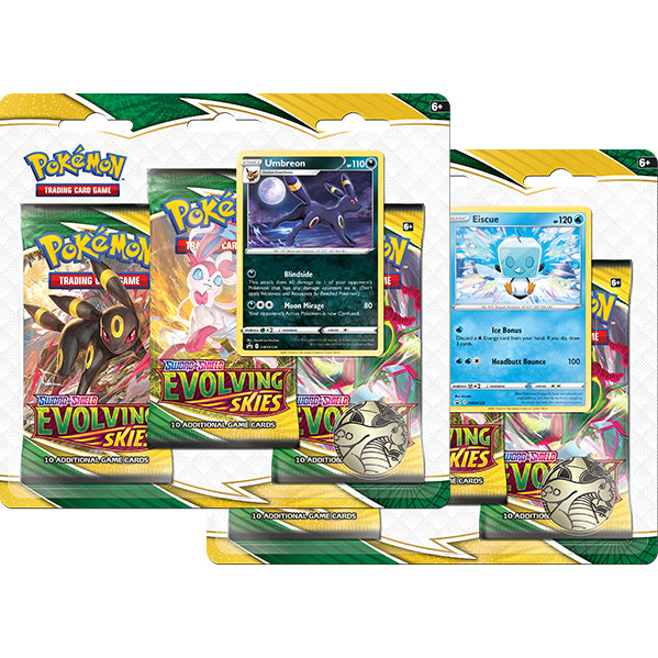 Pokemon Evolving Skies Triple Blister Pack Pair