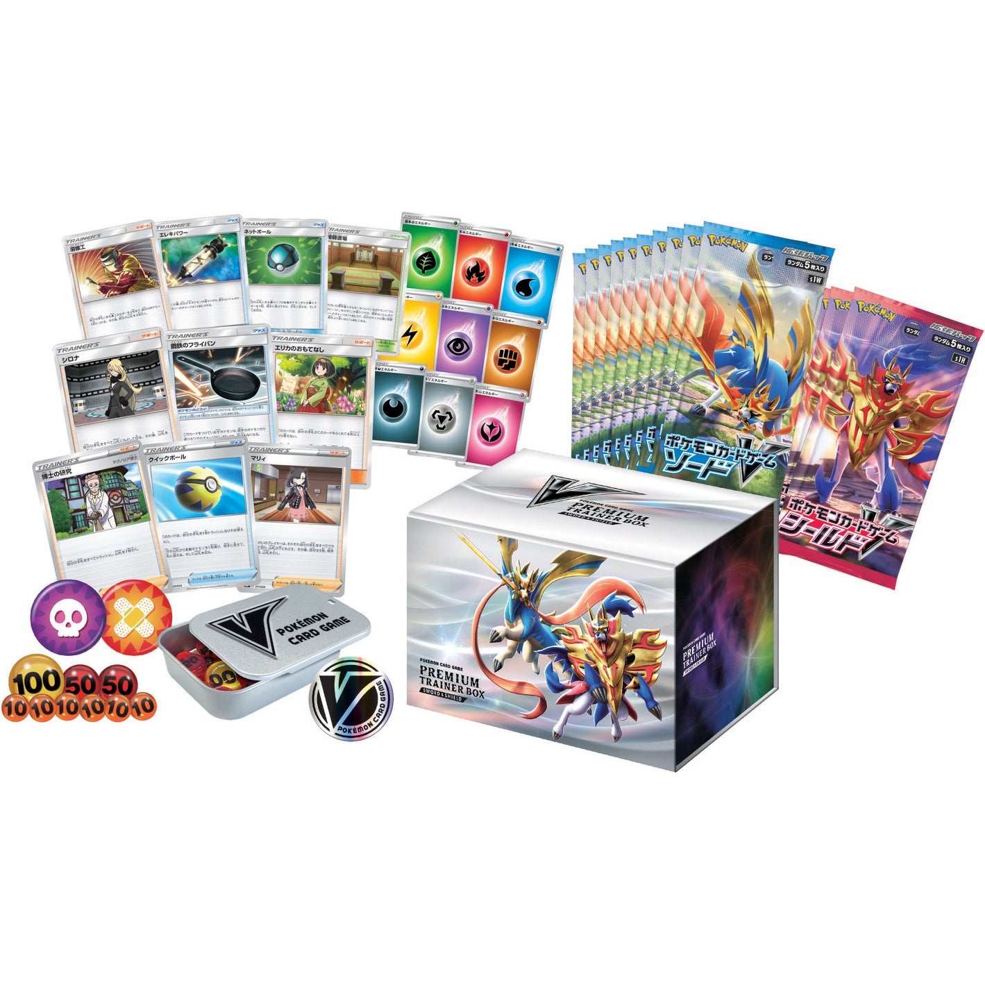 Japanese Pokemon SWSH Premium Trainer Box Contents
