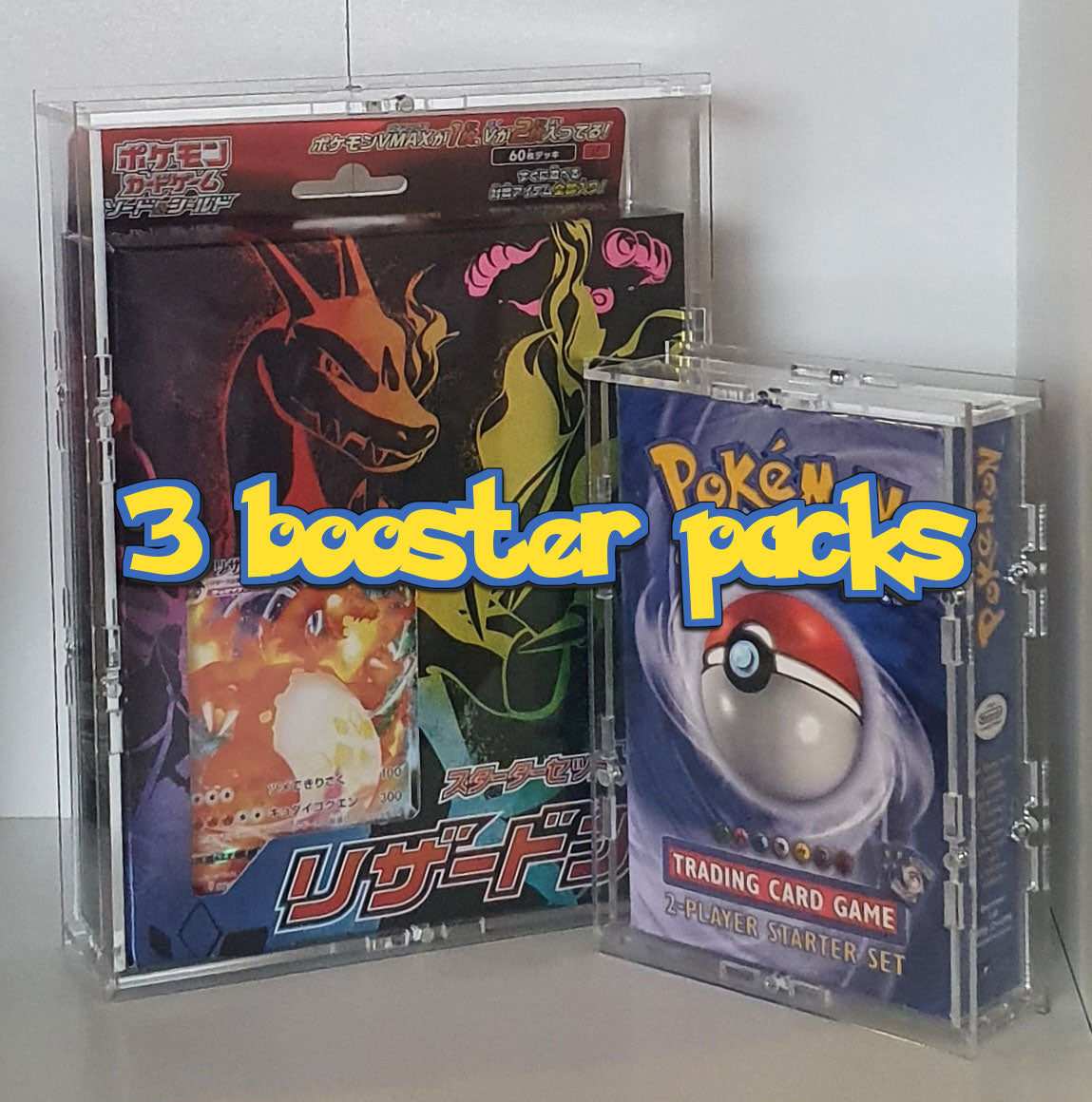 Pokemon Display Case For 3 English Booster Packs By Pandora Case