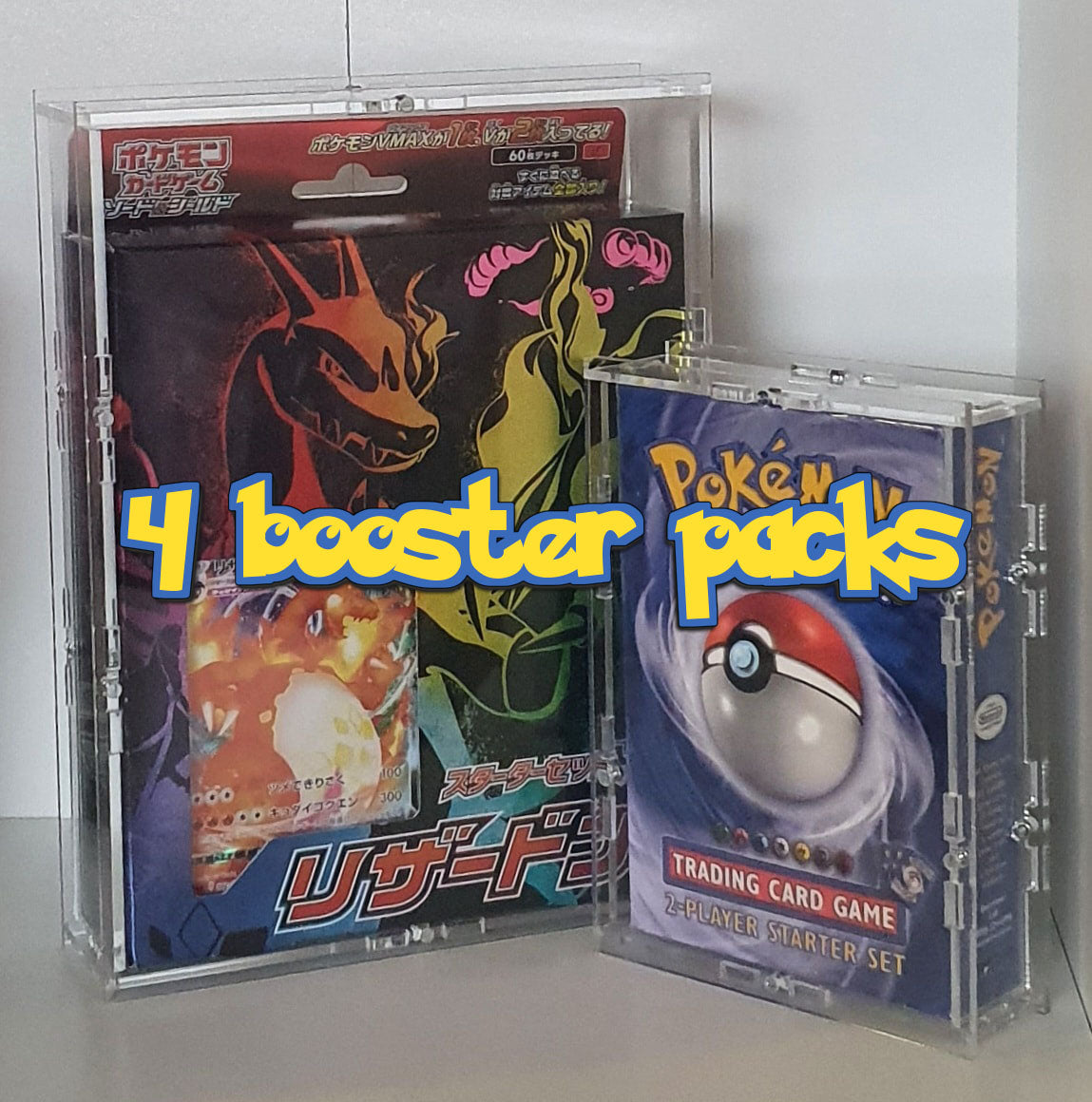 Pokemon Display Case For 4 English Booster Packs By Pandora Case