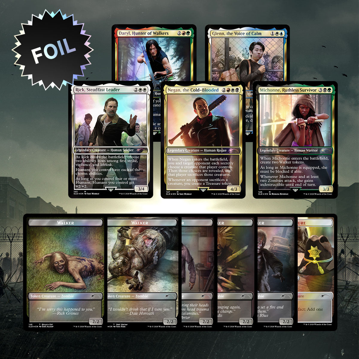 MTG x Walking Dead Secret Lair Cards