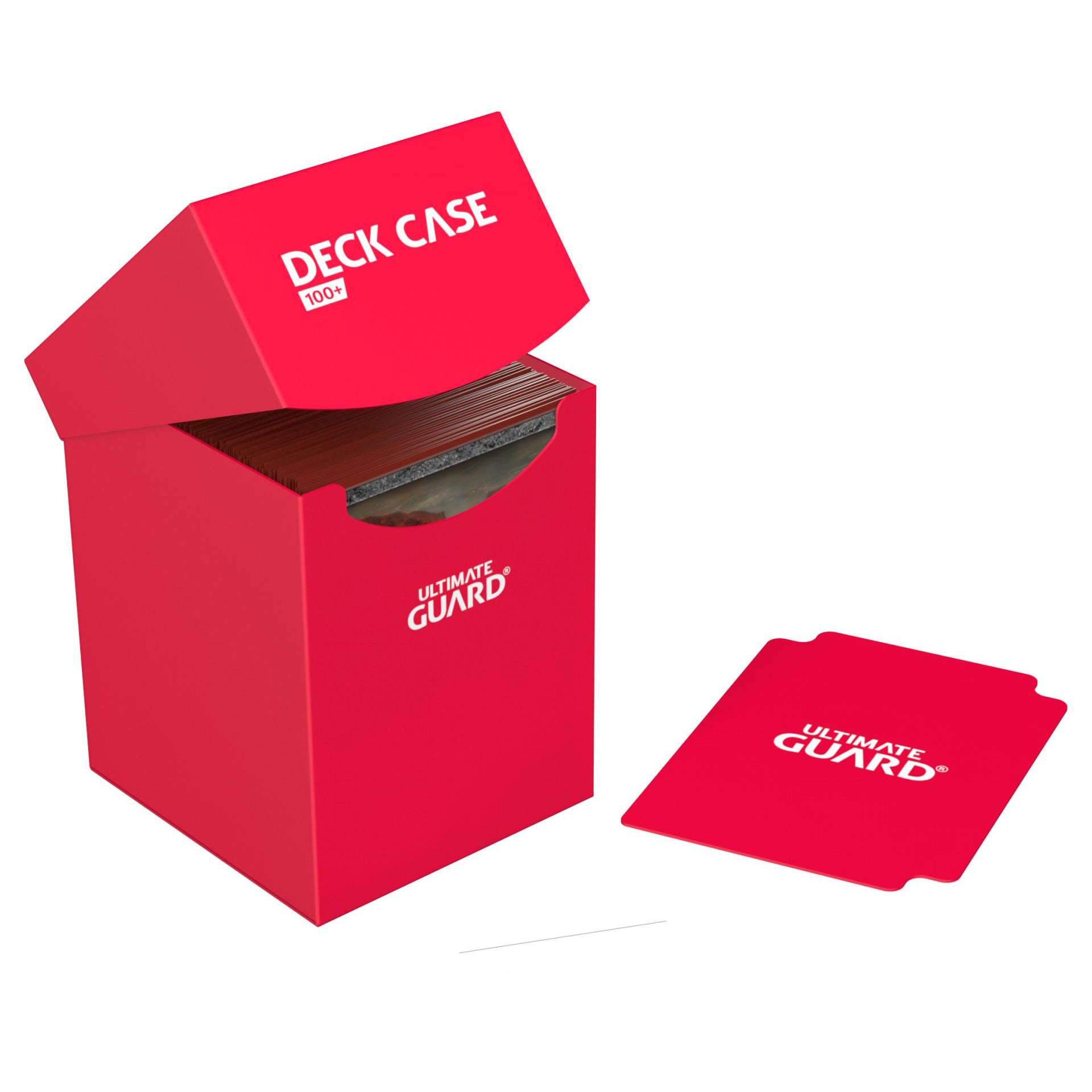 Ultimate Guard 100+ Red Deck Box with label and divider