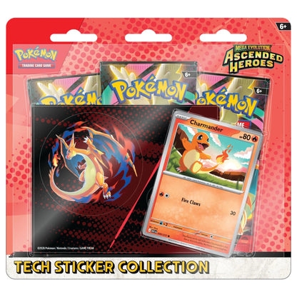 Ascended Heroes Charmander Card Tech Sticker Collection Blister