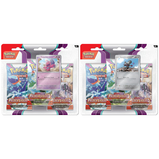 Pokemon Paldea Evolved Triple Blister Pack Pair