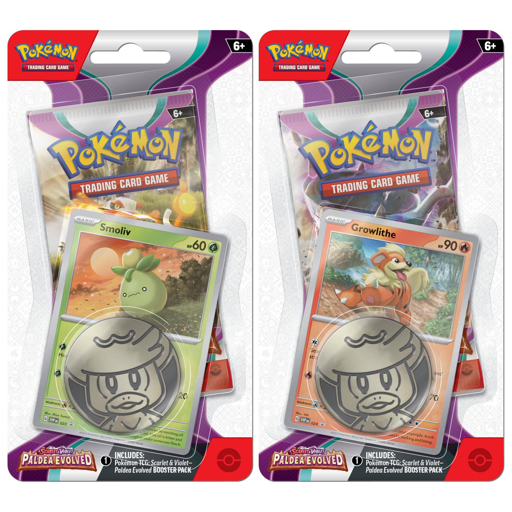 Pokemon Paldea Evolved Checklane Blister Pack Pair
