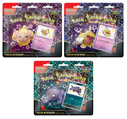 Pokemon Paldean Fates Tech Sticker Collection Set