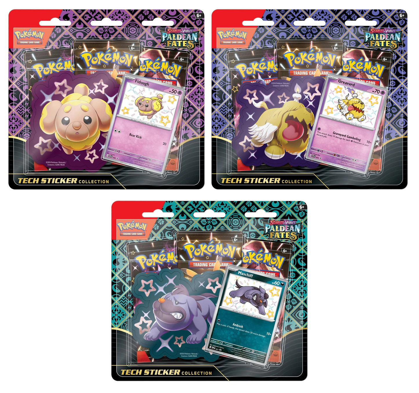 Pokemon Paldean Fates Tech Sticker Collection Set