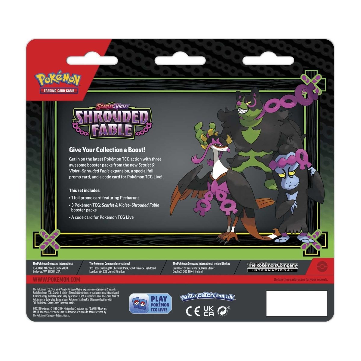 Pokemon Shrouded Fable Triple Blister Pack Back