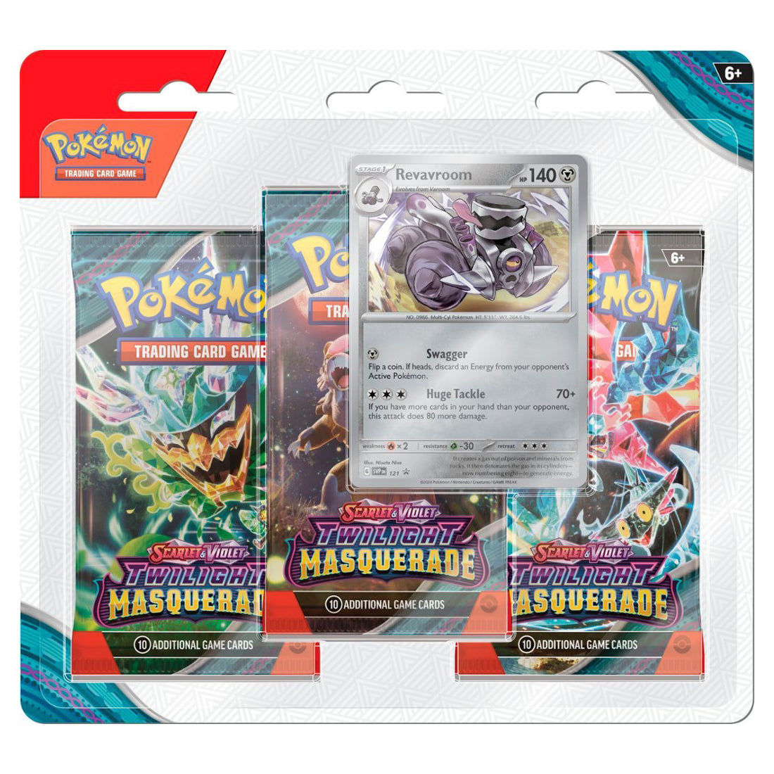 Pokemon Twilight Masquerade 3 Pack Blister Revavroom Promo SVP121