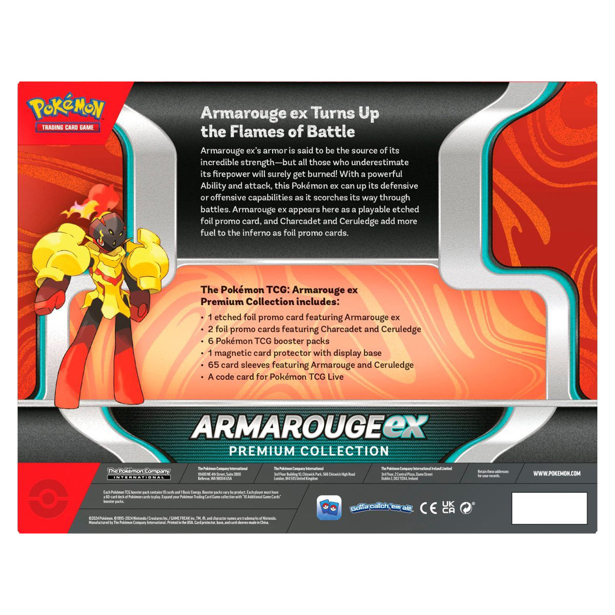 Pokemon Armarouge ex Premium Collection back