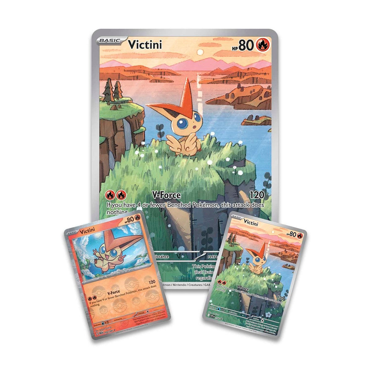 Pokemon Black Bolt and White Flare Victini IR Collection Promo Cards