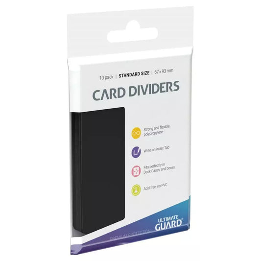 Ultimate Guard Card Dividers Black 10 Pack
