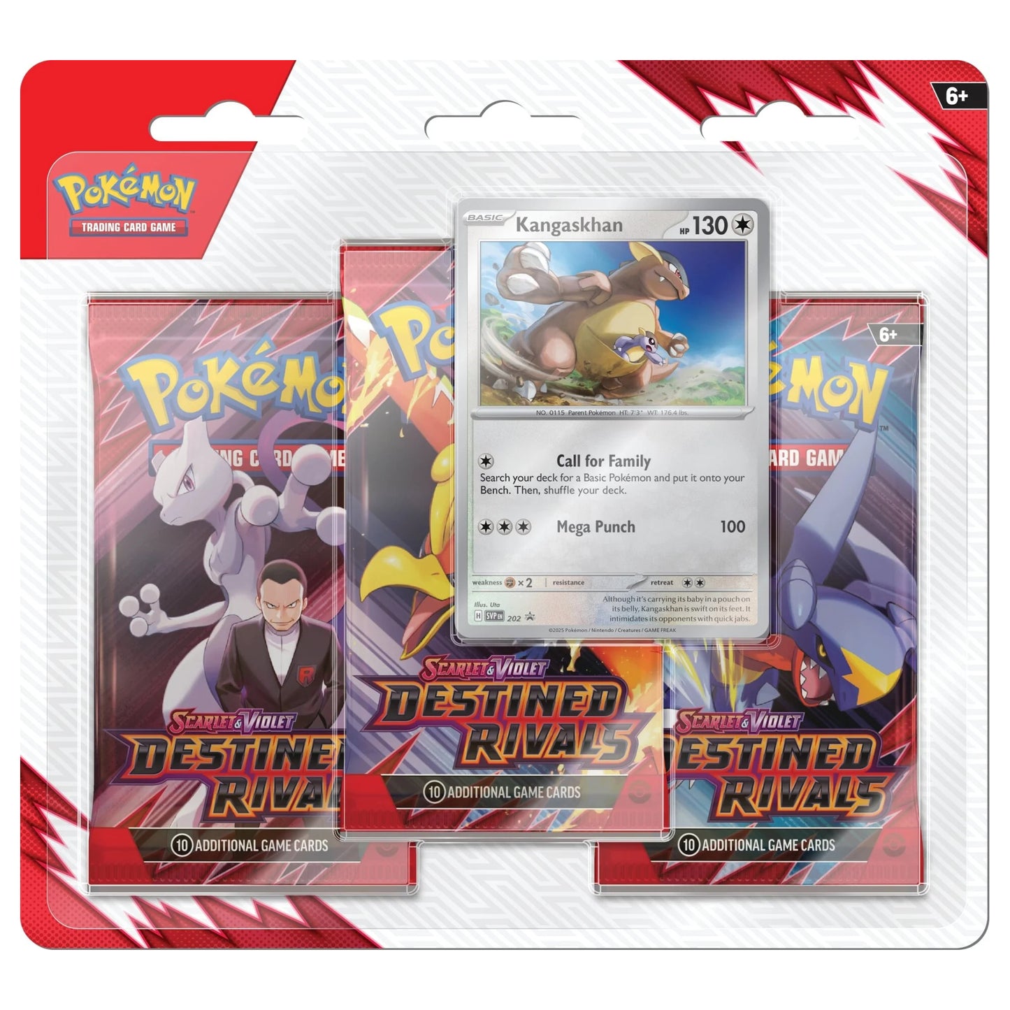 Pokemon Destined Rivals 3 Pack Blister Kangaskhan Promo SVP202