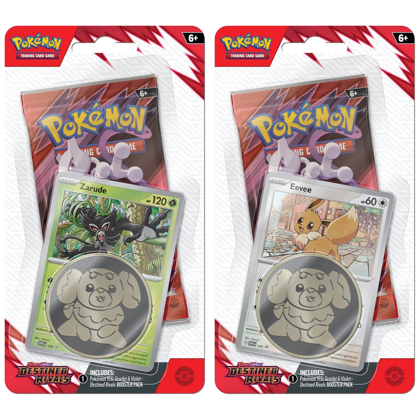 Pokemon Destined Rivals Checklane Blister Pack Pair