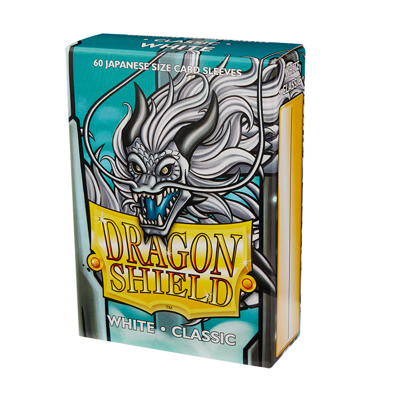 Dragon Shield Classic White Small Sleeves Cardboard Box with Label