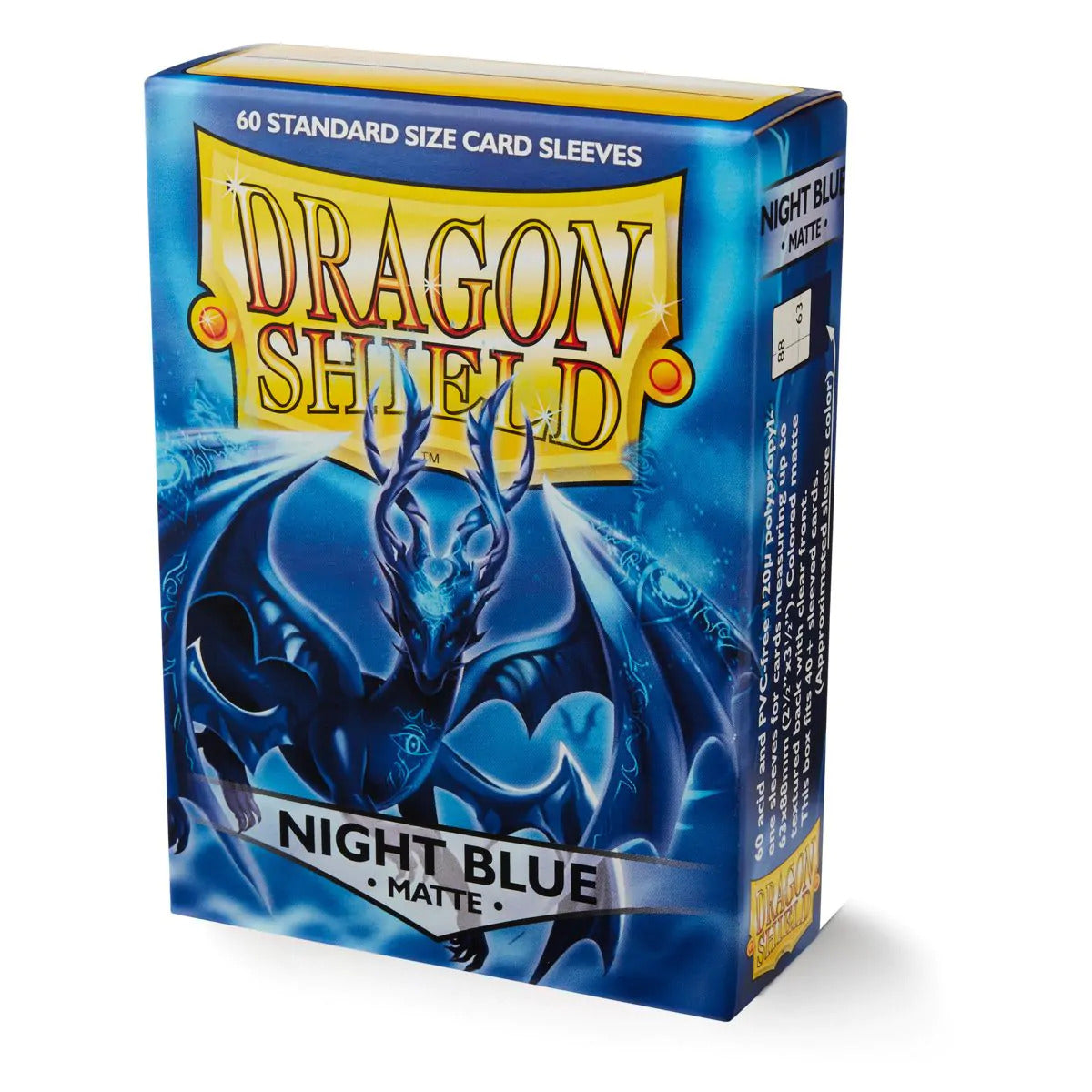 60 Matt Night Blue TCG Card Sleeves Dragon Shield