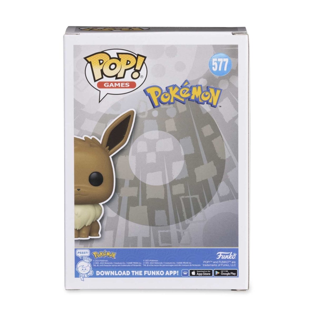 Pokemon Funko Pop Eevee Pearlescent 577 Box Back