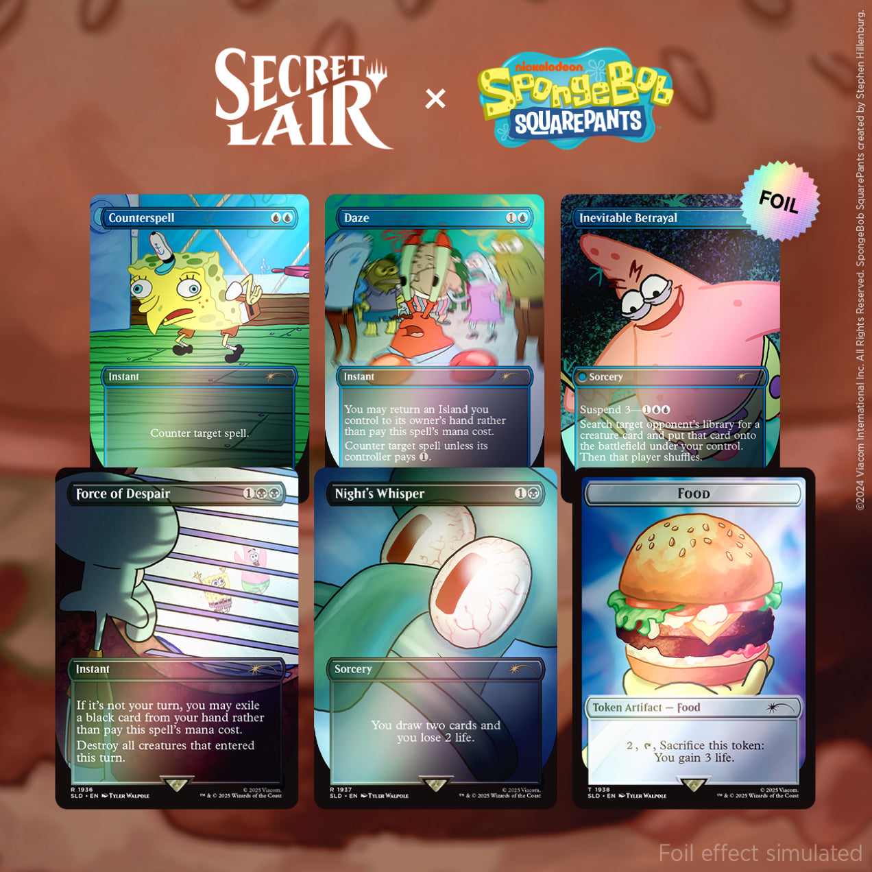 Magic The Gathering x Spongebob Squarepants Internet Sensation Foil Edition Secret Lair