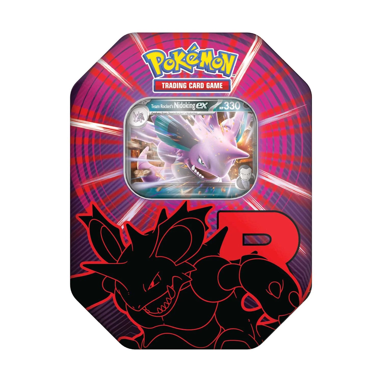 Pokemon Team Rockets Nidoking ex Tin