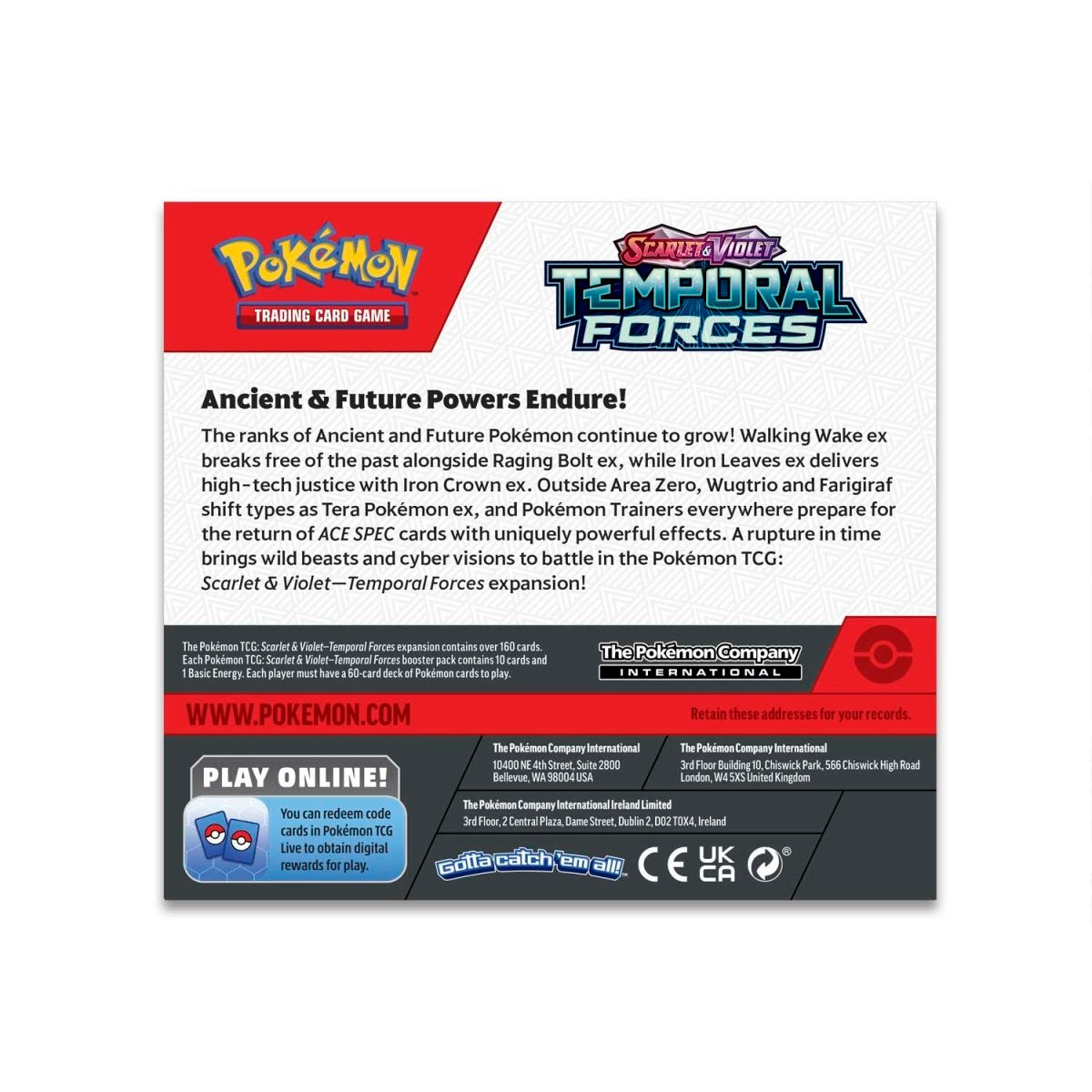 Pokemon Temporal Forces Booster Box back