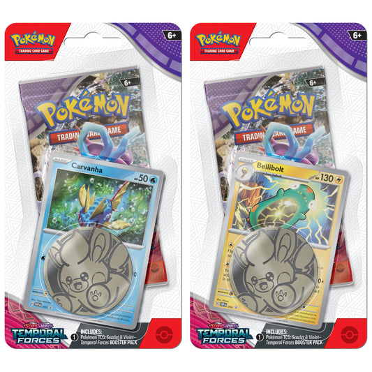 Pokemon Temporal Forces Checklane Blister Pack Pair
