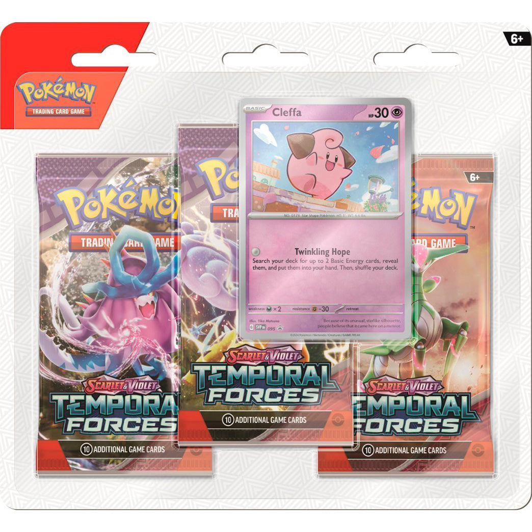 Pokemon Temporal Forces 3 Pack Blister Cleffa Promo SVP 095