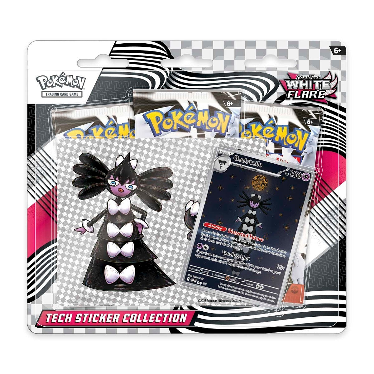 Pokemon White Flare Gothitelle Promo Tech Sticker Collection Blister