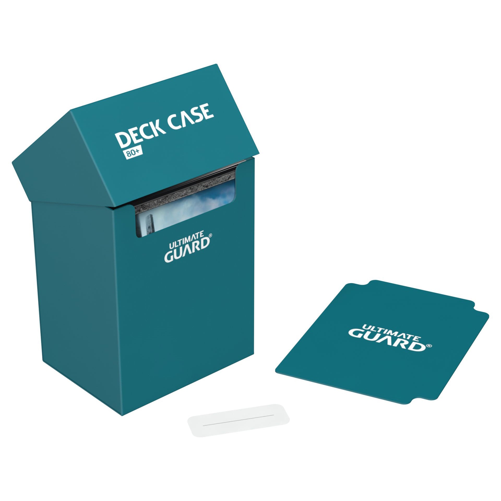 Ultimate Guard 80+ Petrol Deck Box with label and divider