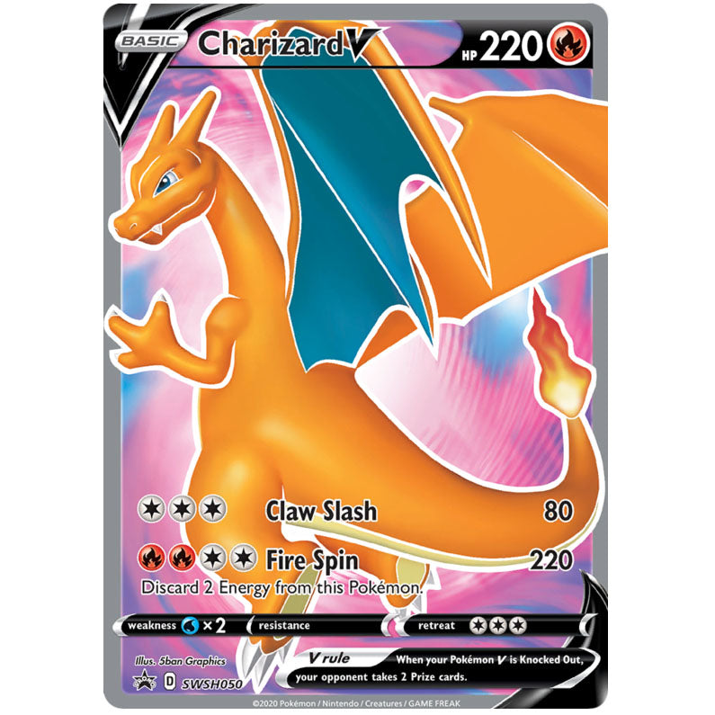 Pokemon SWSH050 Charizard V Promo Card
