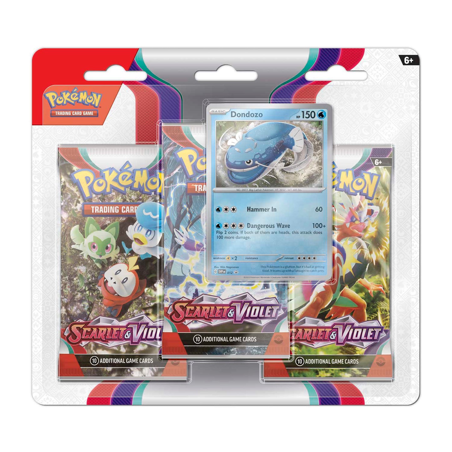 Pokemon Scarlet & Violet 3 Pack Blister Dondozo Promo SVP 012