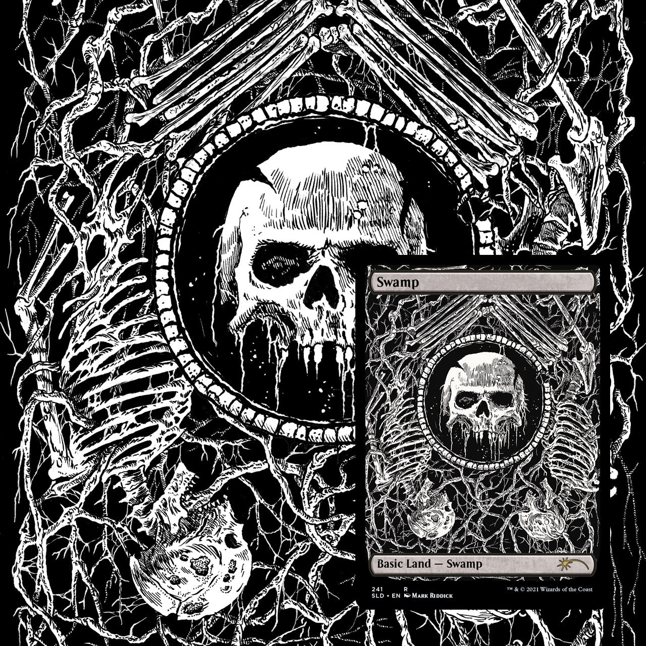 MTG The Unfathomable Crushing Brutality of Basic Lands Secret Lair Card Swamp