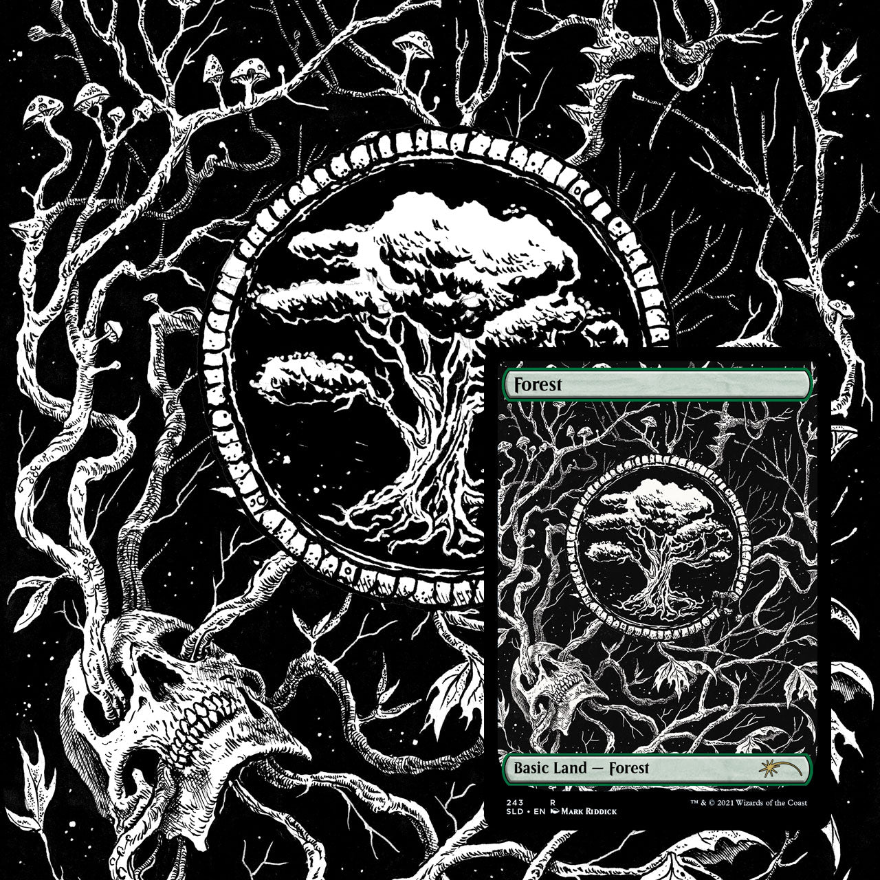 MTG The Unfathomable Crushing Brutality of Basic Lands Secret Lair Card Forest