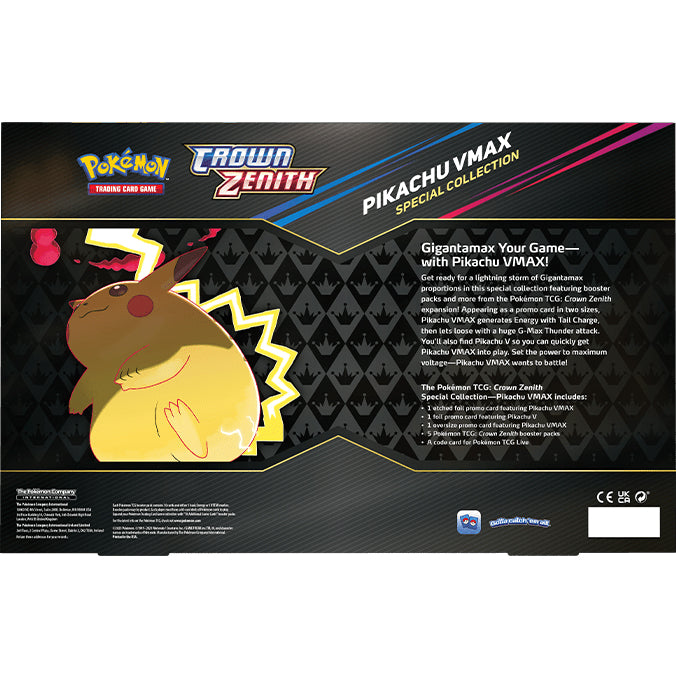 Crown Zenith Special Collection Pikachu VMAX Box back