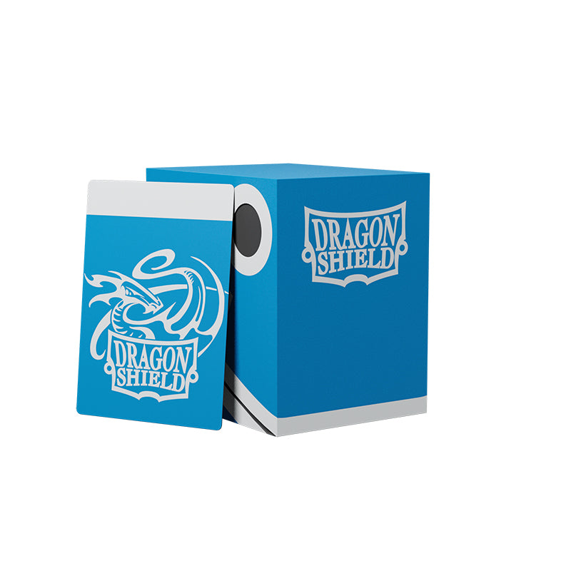 Dragon Shield Double Deck Box Blue fits 150 single sleeved or 120 double sleeved cards and fits inside large Nest box or Magic Carpet