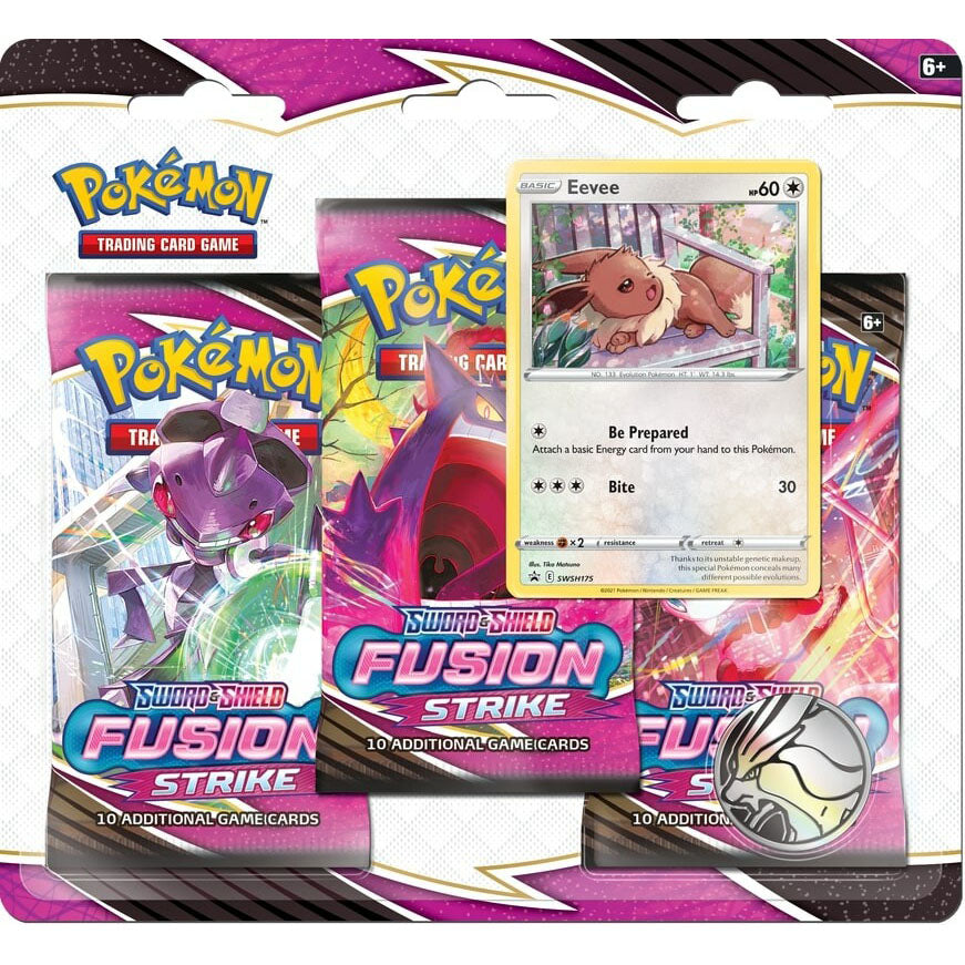 Pokemon Fusion Strike 3-pack blister Eevee