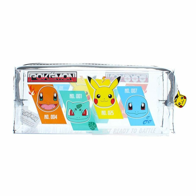 Pokemon Transparent Pencil Case Charmander Bulbasaur Pikachu Squirtle