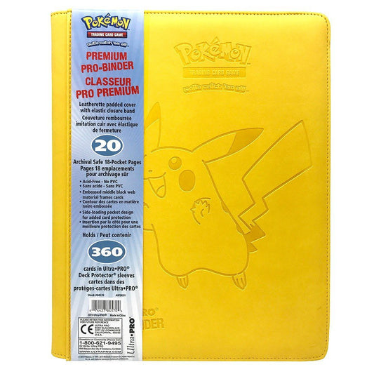 Pokemon Ultra Pro Pikachu Premium 9 Pocket Pro Binder