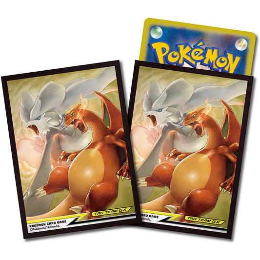 Pokemon Center Japan Card Sleeves Reshiram & Charizard Tag Team GX