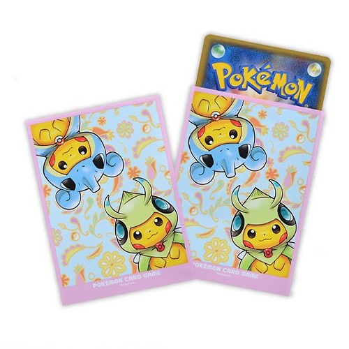 Pokemon Center Singapore Card Sleeves 1st Year Anniversary Pikachu Poncho