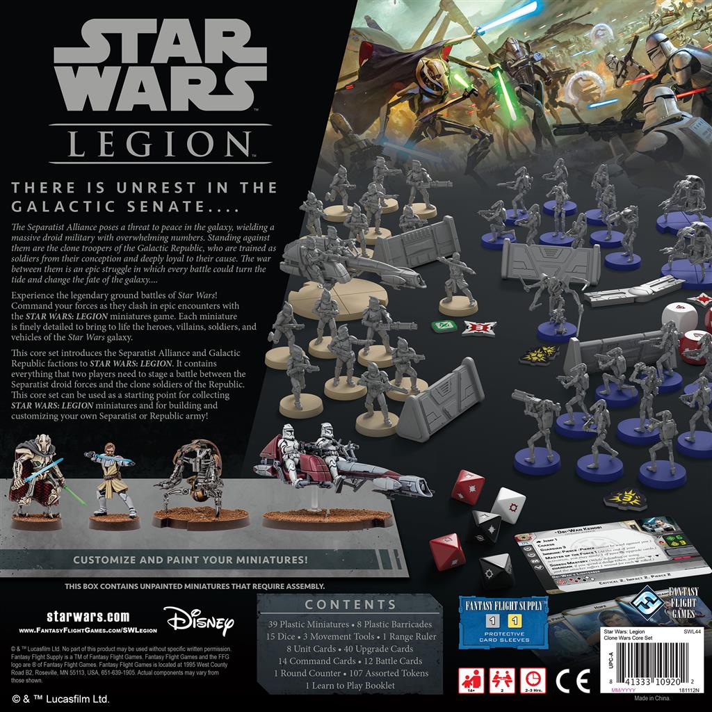 Star Wars Legion Clone Wars Core Set Miniatures Game